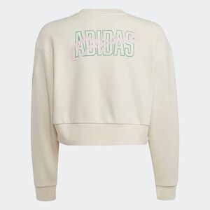 Adidas Sweatshirt Graphic Print Chalk Cream Pastel